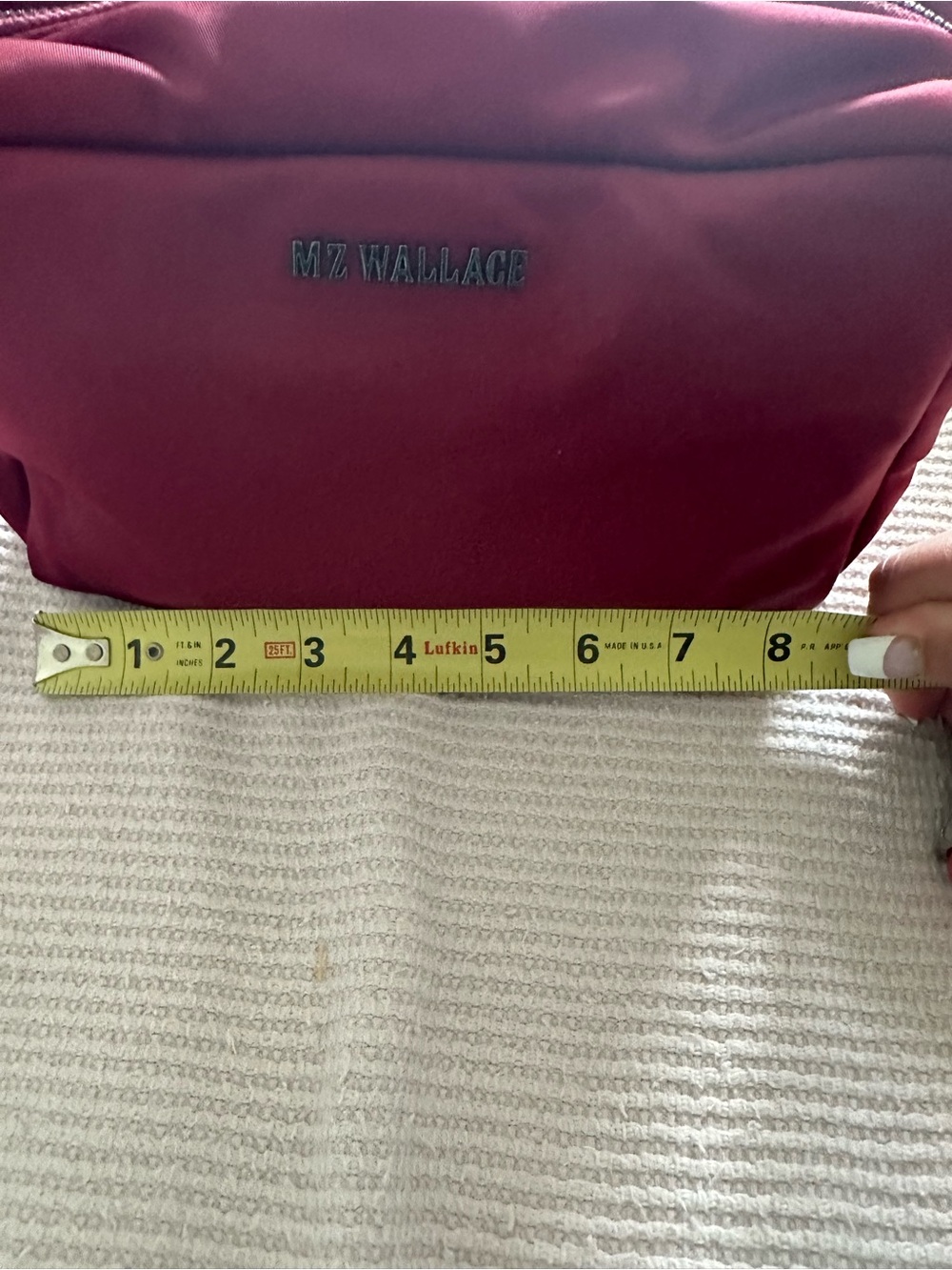 MZ Wallace dark ruby winish color Travel Cosmetic Pouch - Picture 3 of 4